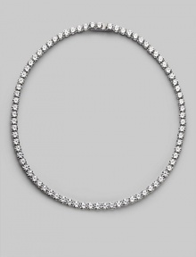 EXCLUSIVELY AT SAKS. A true testament of classic design with sparkling cubic zirconia stones.Cubic zirconia Rhodium plated sterling silver Length, about 16 Push lock closure Imported EXCLUSIVELY AT SAKS. A true testament of classic design with sparkling cubic zirconia stones.Cubic zirconia Rhodium plated sterling silver Length, about 16 Push lock closure Imported