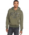 Get cozy, look cool in this Rocawear hooded sweatshirt.