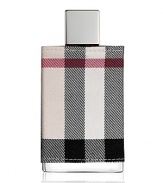Burberry London for Women is an elegant and sophisticated floral fragrance. Feminine top notes of rose and honeysuckle evoke an English garden on a bright spring morning, the crispness of the air suggested by a zest of clementine. Delicate, sensual heart notes of tiare flower, jasmine and peony are underscored by a dry-down of sandalwood, veil of musk and patchouli.