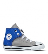 Classic. Canvas. Converse. Easy slip-on style with a contrast pop of blue to keep him on his toes.