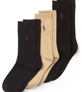 Ralph Lauren Childrenswear 3 Pack Dress Socks - Boys 2-7