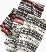 Super soft allover fairisle sweater knit legging by Jessica Simpson.