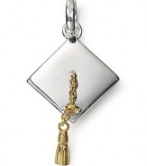 For the proud graduate: Links of London's sterling silver graduation hat charm makes the perfect gift.