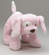 Gund Spunky medium pink. Spunky stuffed pink puppy is 10 tall.