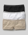 Calvin Klein Underwear seamless hipster. A comfortable seamless hipster logo and stripe detail on waistband. Cotton gusset.