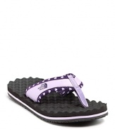Comfy and resilient, the Base Camp thong features an egg-crate-inspired footbed and padded, durable straps.