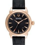 Unparalleled design and rosy details integrate on this Gemini collection watch by Bulova Accutron.