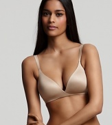 A seductive wire-free demi bra with ergonomic straps and a streamlined silhouette.