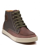 Fred Perry Upchurch Two-Tone Leather/Canvas Hybrid Sneaker