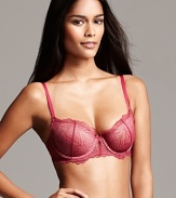 Scalloped lace lends feminine sophistication to this bra from Donna Karan.