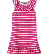 Little Marc Jacobs Girls' Lolita Bow Stripe Dress - Sizes 2-6