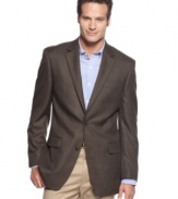 Get back to business in a strong way with this polished sport coat from Izod.