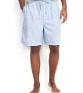 Showcase your seaside style with these plaid pajama shorts from Nautica.