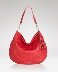 Anya's luxe leather hobo is a shapely addition to your closet. Sized just right for daytime, the bow-embossed beauty looks best with tailored separates and kitten heels. Anya's luxe leather hobo is a shapely addition to your closet. Sized just right for daytime, the bow-embossed beauty looks best with tailored separates and kitten heels.