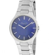 Soothing blues add a gentle touch to a classic watch by Kenneth Cole New York.