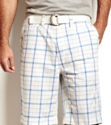 Change the pattern of your everyday spring style with these plaid shorts from Nautica.