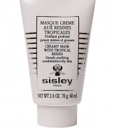 Purifies deeply, absorbs excess sebum and reduces skin imperfections. Skin is clarified and radiant, pores are tightened. Apply in a thick layer, leave on for 10 minutes and rinse with water. 2.4 oz. 