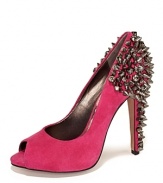 Make an unforgettable impression, coming or going, in these suede-covered, spike-heeled, notice-me platform pumps. By Sam Edelman.