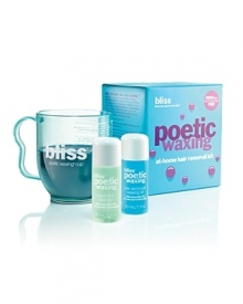Easy to use at-home waxing kit!• Effective on hair just 1mm long!• Low heat wax does not adhere to skin for less irritation• No strips-wax hardens around hair and becomes the strip!• Easy to use, fast and convenient hair removal at home Easy to use at-home waxing kit!• Effective on hair just 1mm long!• Low heat wax does not adhere to skin for less irritation• No strips-wax hardens around hair and becomes the strip!• Easy to use, fast and convenient hair removal at home