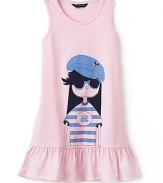 Sweet and sassy, Miss Marc prepares to set sail on this soft cotton dress for a casual cool, wear-it-anytime look.