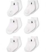 Ralph Lauren Childrenswear Infant Boys' Layette 6 Pack Socks - Sizes 0-6 Months