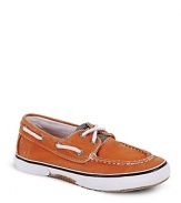 A sportier Top-Sider from Sperry, featuring a molded, non-marking outsole and hand-sewn moc toe.