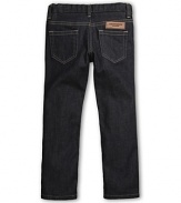 Burberry's slim fit jean puts a lean, modern spin on your little guy's playground uniform.