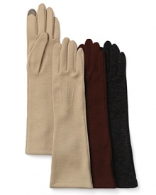 Soft and cozy knit gloves with touch-sensitive finger pads from Echo.