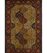 An elegant addition. With rich jewel tones and an opulent pattern, Safavieh's Heritage rug takes any room from attractive to stunning in moments. Hand-tufted of pure wool with strong cotton backing, the rug can withstand even the most highly traveled areas of your home. (Clearance)