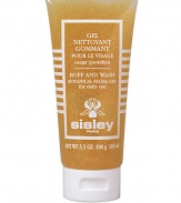 Buff and Wash Botanical Facial Gel. Refreshing gel with micropolishing granules gently cleanses and exfoliates the skin, removing dead surface cells and impurities. Best used in the morning to clarify skin, leaving it soft and ready to receive the maximum benefits of creams and makeup. Suitable for all skin types. 3.5 oz. Imported from France. 