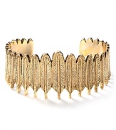 Get statement cool with this tribal-inspired feather cuff from House of Harlow 1960.