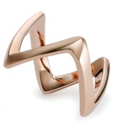 A solo standout, but lovely layered, Studio Silver's zigzag-shaped chevron ring is crafted in 18k rose gold over sterling silver.