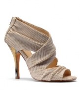 Create a simply elegant silhouette with Isola's Balta sandals and their wide, draped straps, top-notch finishes and slim stiletto heel.