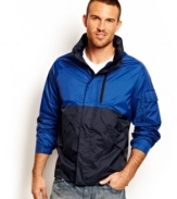 Layering your look for spring is a breeze with this lightweight jacket from Nautica.