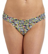 THE LOOKAbstract animal printSide ruched panelsLogo-embossed button at frontElastic waist and leg openingsTHE MATERIAL80% nylon/20% spandexFully linedCARE & ORIGINHand washImportedPlease note: Bikini top sold separately. 
