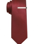 Texture messaging. Get a visually interesting look with this skinny tie from Alfani RED.