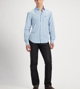 Everyday style is made simple in this fresh, cotton woven shirt.Button-frontChest patch pocketCottonMachine washImported