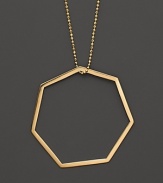 A gleaming gold pendant on a sparkling chain from Lana.