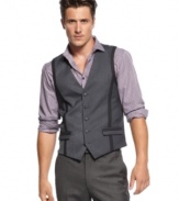 Tailor made. This vest from INC International Concepts polishes off your edge.