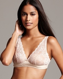 An elegant lace bralette with wire-free comfort from Wacoal. An elegant lace bralette with wire-free comfort from Wacoal.