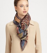 A classic paisley print flawlessly complements this wool design.About 51 X 51WoolDry cleanImported