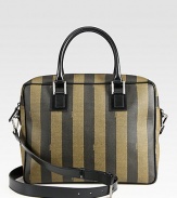 EXCLUSIVELY AT SAKS. Structured and striped to perfection in impeccably treated leather and a crossbody strap for maximum support and versatility.Zip closureDouble top handlesRemovable shoulder strapInterior zip pocketLeather14W x 11H x 4DMade in Italy