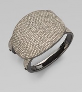 EXCLUSIVELY AT SAKS.COM. A head-turning creation of sparkling pavé crystals.Crystals Anthracite plated Width, about 2 Diameter, about 2½ Push lock closure Imported