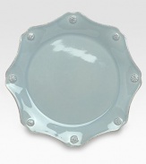 A beautiful stoneware plate is handcrafted with elegant curves to bring rustic detail and irresistibly romantic European charm to a dinner or party. From the Berry & Thread CollectionCeramic stoneware9 diam.Dishwasher- & microwave-safeImported