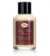 Soothes, refreshes and regenerates the skin after shaving. Formulated with grapeseed extract, shea butter and vitamin C. It moisturizes, rejuvenates and revitalizes to promote healthy skin. Recommended for normal, sensitive and dry skin. Antiseptic and alcohol-free. 4 oz. 