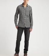 Casual and crinkled in ultra-lightweight cotton with a unique, 3/4-length placket.ButtonfrontChest patch pocketCottonMachine washImported
