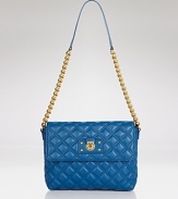 Quilted texture proves on trend with this leather shoulder bag from Marc Jacobs. Marrying the classic with the cool, this bag lends style to everything from dresses to casual denim.