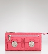 Introduce a chic hit of color into your wardrobe with this quilted leather clutch from Marc Jacobs. This bold piece perfectly showcases the label's signature cool while keeping your essentials in place.