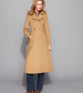 Ideal for strolling around town, this wool-blend coat from Anne Klein has a classic, chic look that's always in style. (Clearance)