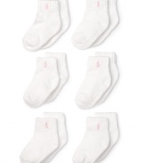 Ralph Lauren Childrenswear Infant Girls' 6 Pack Socks - Sizes 6-24 Months